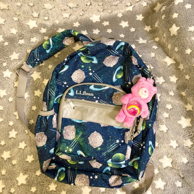 L.L Bean 일본 빈티지 우주 백팩 y2k 가방 별 무늬 도트 체크