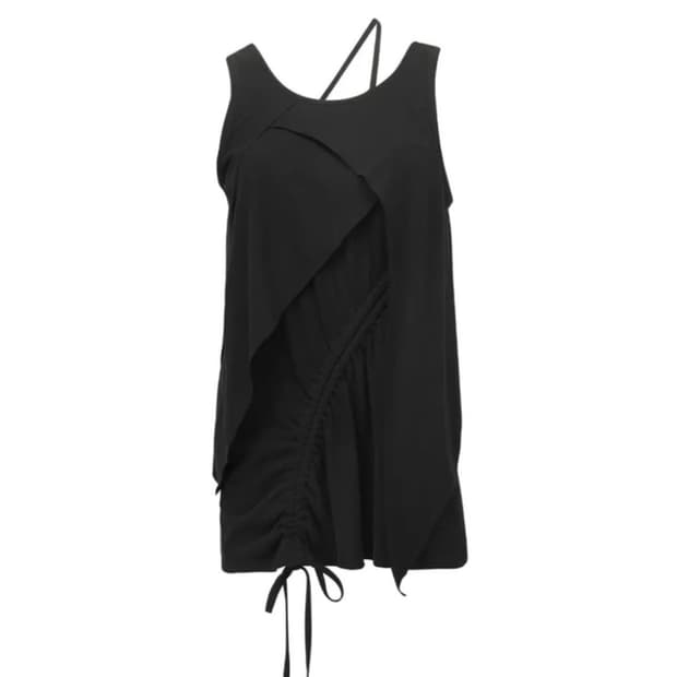 나체 nache SHIRRING LAYERED SLEEVELESS