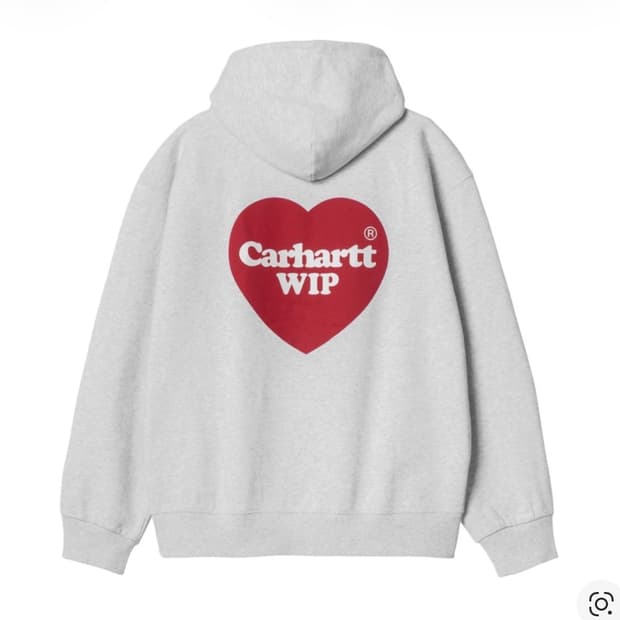 칼하트 WIP 후드 하트 스웨트셔츠 애쉬 헤더 XL