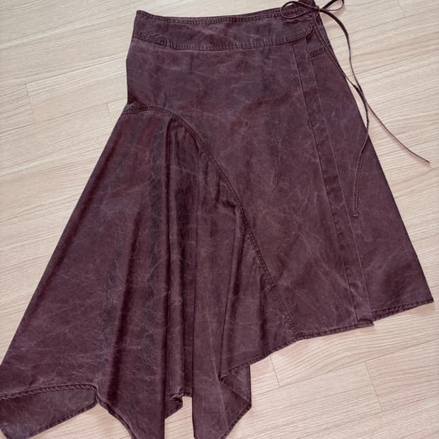 Zara 빈티지 퍼플 언발란스 스커트