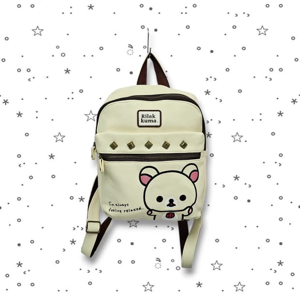 Rilakkuma 코리락쿠마 스터드 커피 앤 크림 미니 백팩
