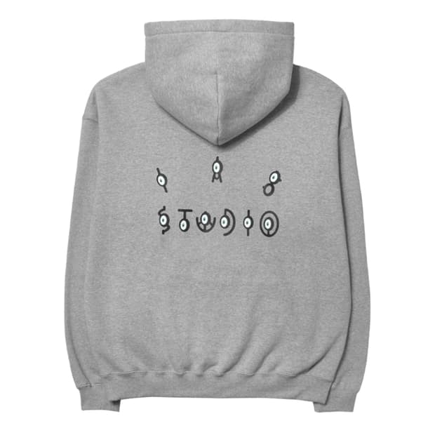 아이앱 스튜디오 x 포켓몬 안농 후드 그레이 L