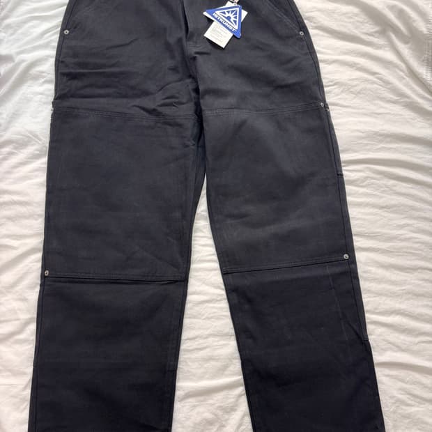 ISTKUNST Washed Cotton Double Knee Pants