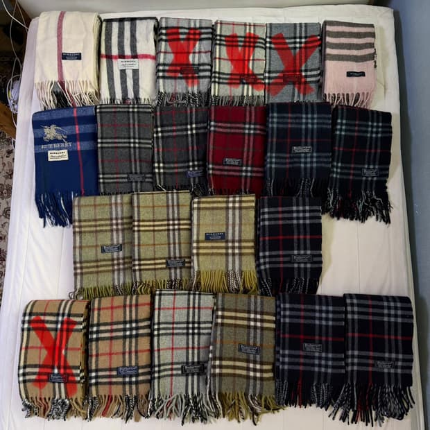 버버리 정품 체크 머플러 목도리 공용