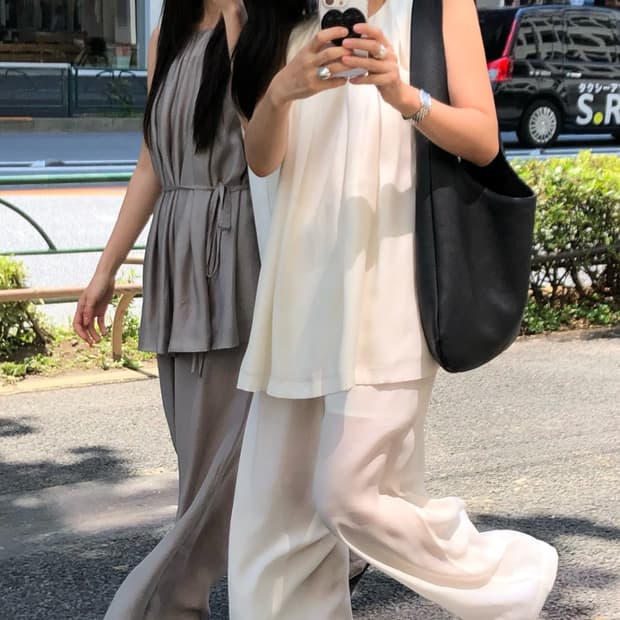 새상품) 파르벵 맷 시어 팬츠 아이보리