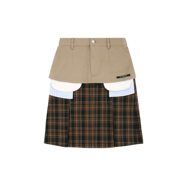 앤더슨벨 스커트 double layered pleats skirt