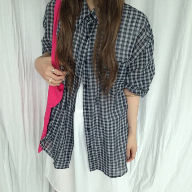 시즈너블 Picnic summer check shirt