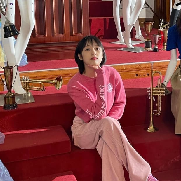 [s] 그로브 DIVE 코듀로이 팬츠 핑크 [김보라 착용]