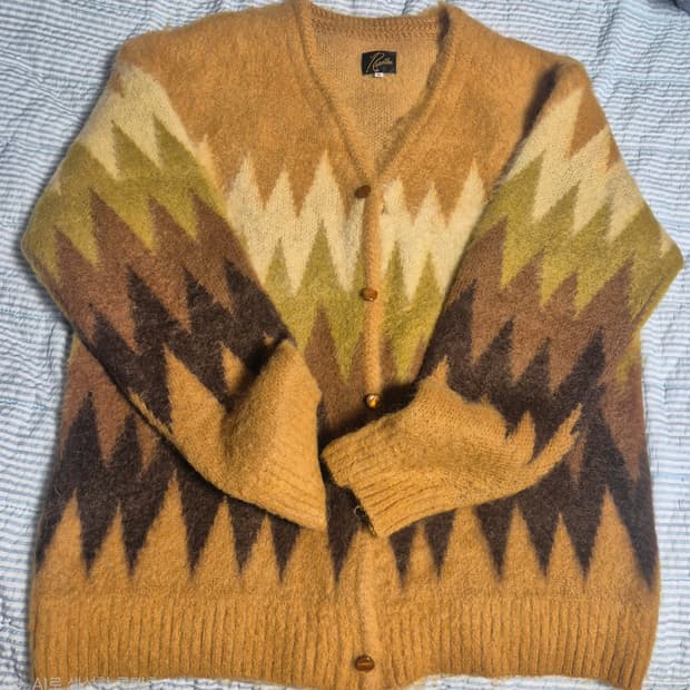 니들스 모헤어 가디건 토프 L