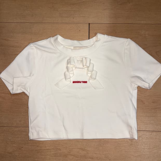 슈슈통 리본 반팔 티셔츠