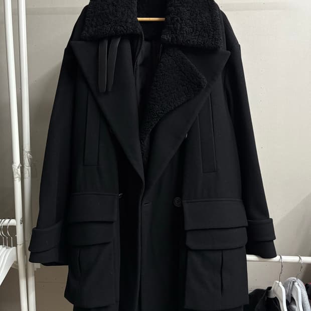 17fw 준지 캐시미어 무스탕 더블코트