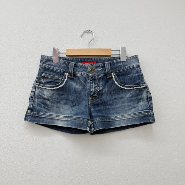 빈티지 Tommy girl 레이스 데님 숏 팬츠
