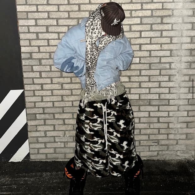 에이프 데님 봄버 자켓 XL