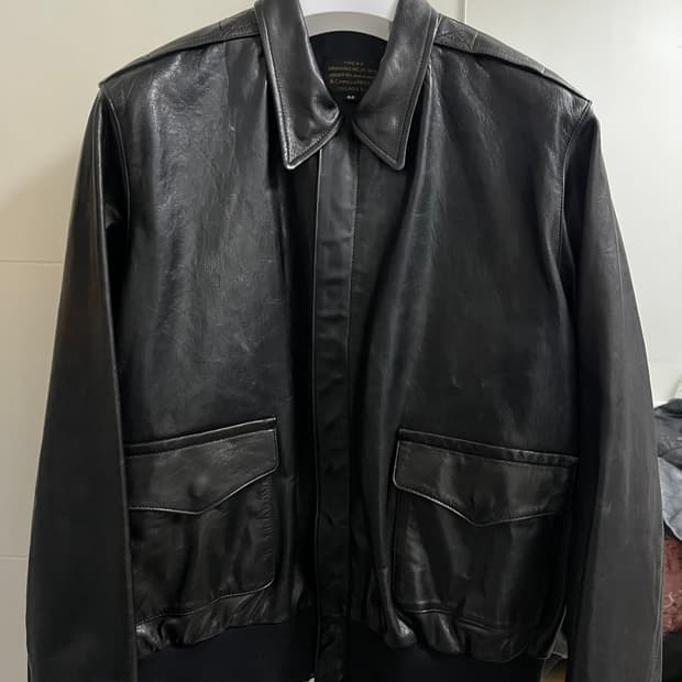 택포35) 아카펠라클로딩 램스킨 A-2자켓 44 양가죽 a2