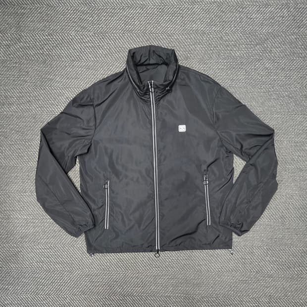 아르마니 익스체인지 남성 레귤러 핏 스탠드 칼 라 시즌 코트 8NZB07