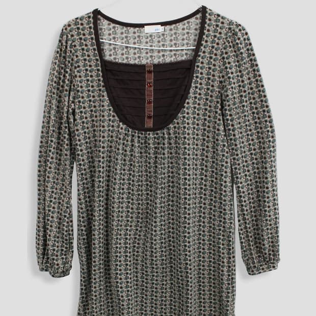 빈티지 버튼 원피스