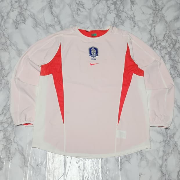 나이키02-04대한민국 선수지급용 듀얼레이어 어웨이 노마킹 유니폼 긴팔 