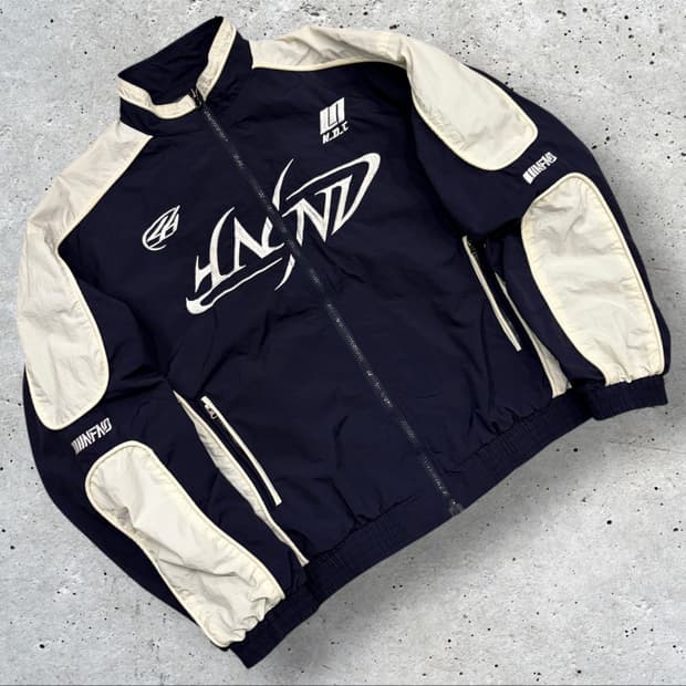 [L] 낫포너드 네이비 화이트 바람막이 자켓 B971