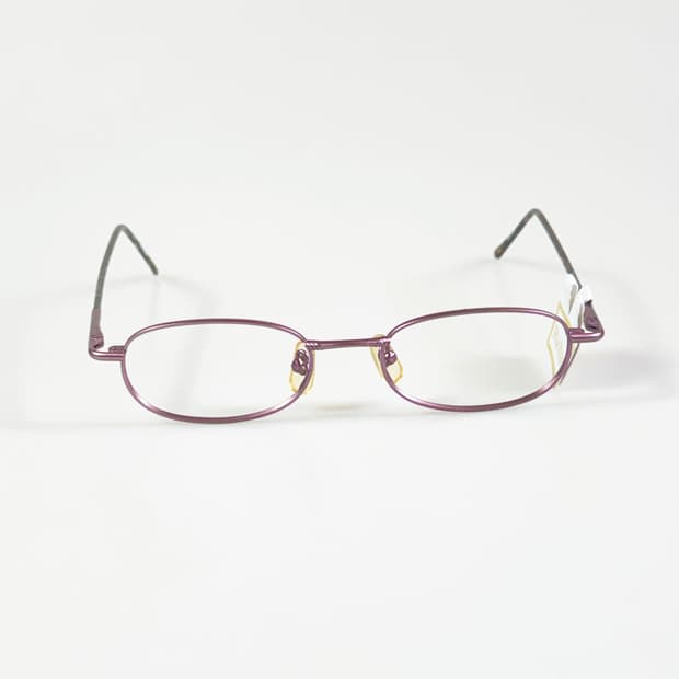 RUCHIANO 라이트 핑크 슬림 스퀘어 메탈 빈티지 안경