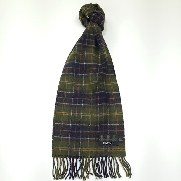 MX468 바버 스코틀랜드판 램스울 3로얄워런트 올리브 머플러 목도리