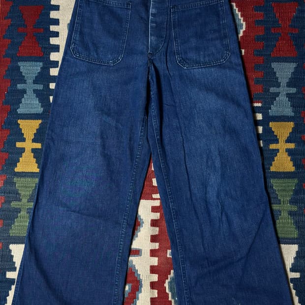 50s us navy 빈티지 해군 벨바텀 데님팬츠 셀비지 29