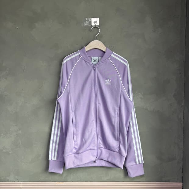 아디다스 신형 슈퍼스타 져지 트랙탑 연보라