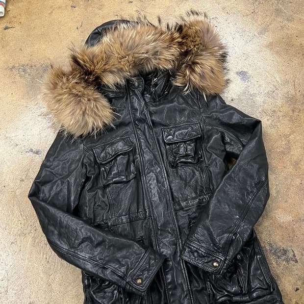 [정품/55] 빈티지 여성 양가죽자켓 b18