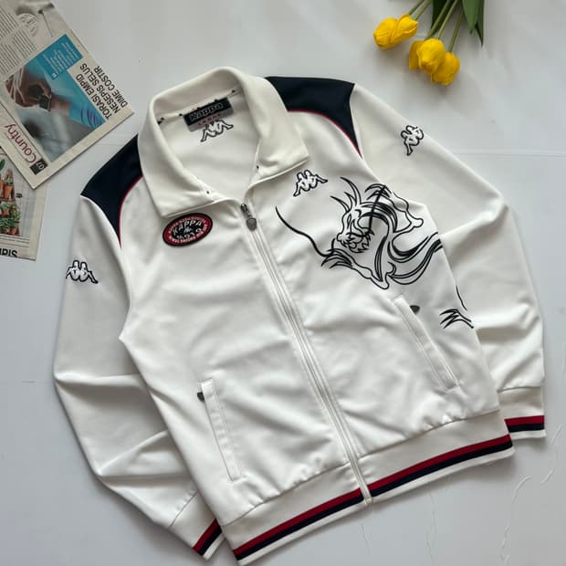 Kappa 카파 화이트 드래곤 트랙 져지 