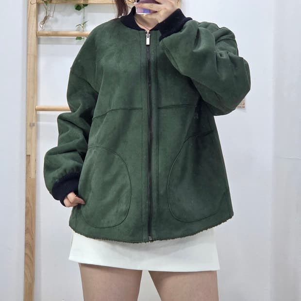 [프립]XL/LBLx슈퍼띵스 유니드나우 콜라보 리버서블 무스탕자켓