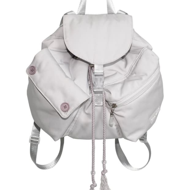 텐스댄스 버튼 미니 백팩 라이트그레이