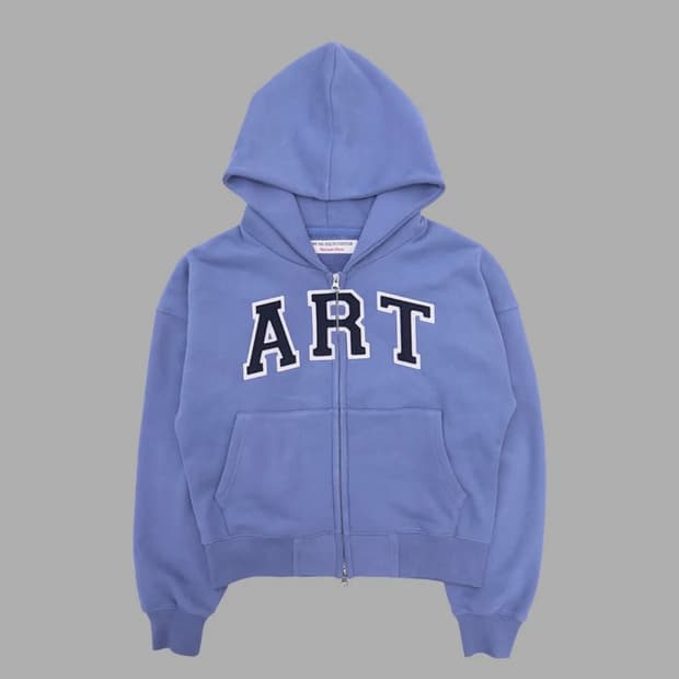 더뮤지엄비지터 아트 집업 딥블루