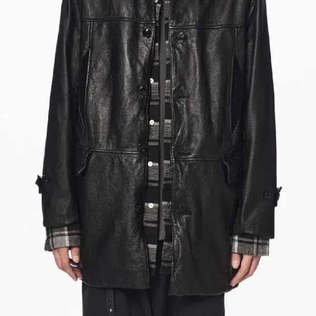 이얼즈어고 워시드 레더 카코트