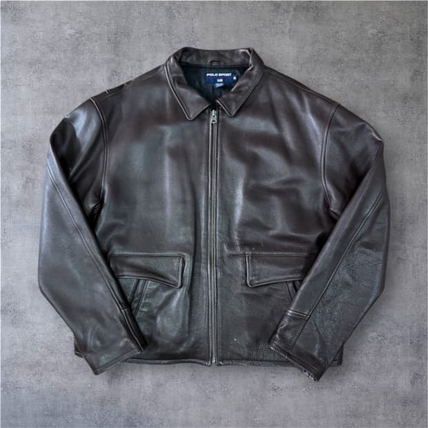 90s Polo sport 레더자켓 XL