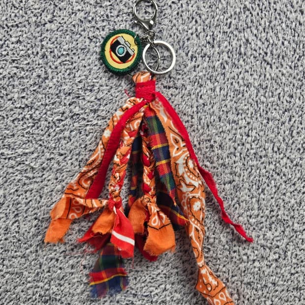 핸드메이드 커스텀 패치 반다나 카라비너 키링 ( OS ) / 10877