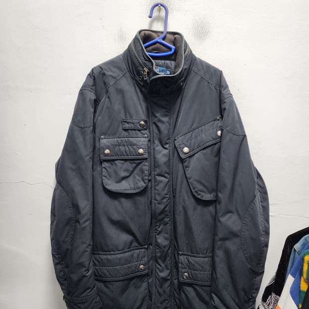 폴로 유틸리티 헌팅 가죽배색 커뮤터 누빔점퍼