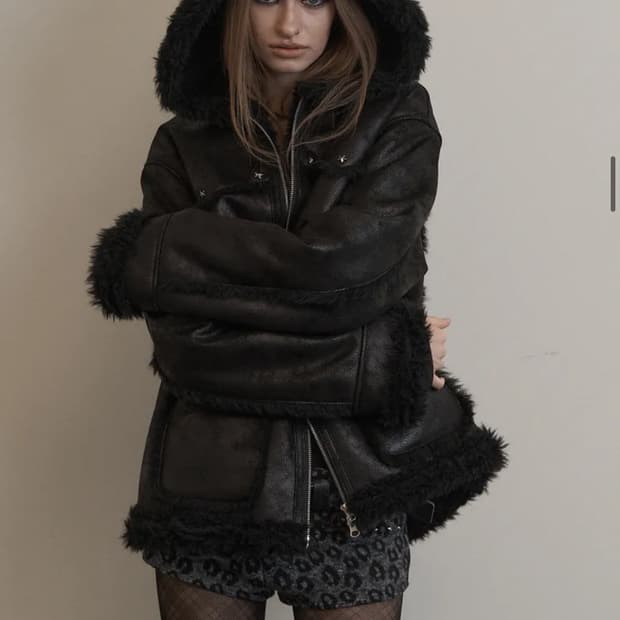 셋업이엑스이 무스탕 자켓