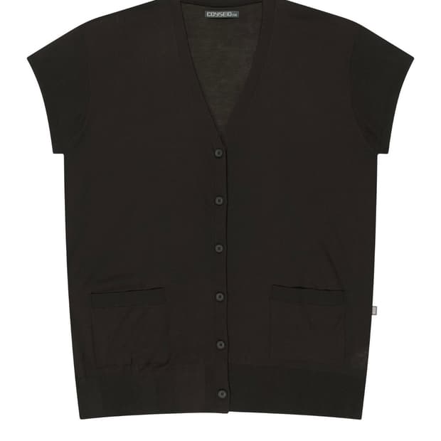 Coyseio 038 HALF SLEEVE CARDIGAN 다크브라운