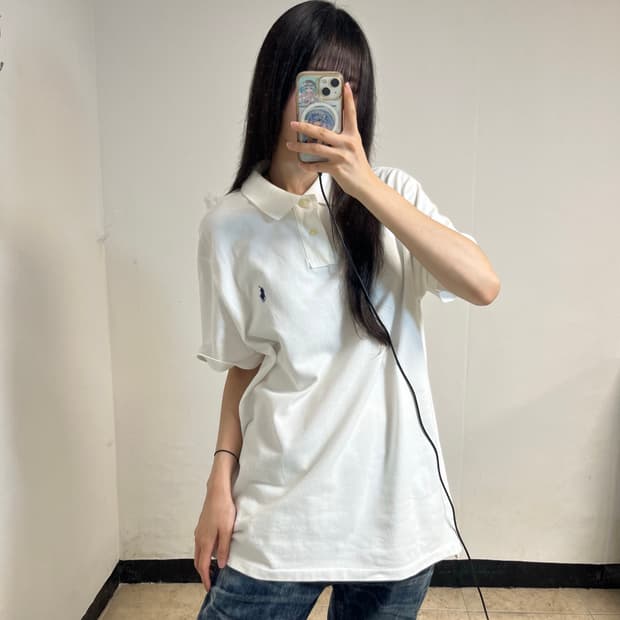 Polo Ralph Lauren White Collar T-Shirt