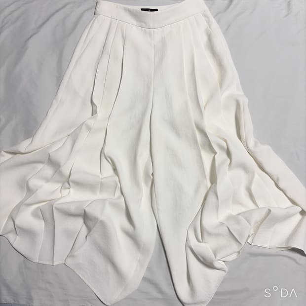 랑방 플리츠 와이드 치마바지