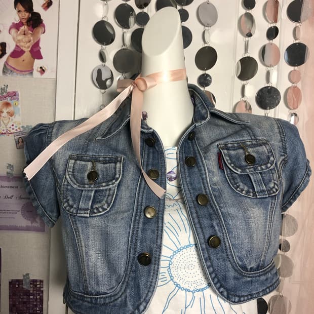 denim cutie crop jacket