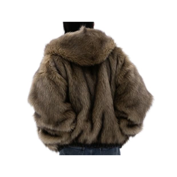 [OS] ESC 스튜디오 오버사이즈 퍼 후디드 자켓