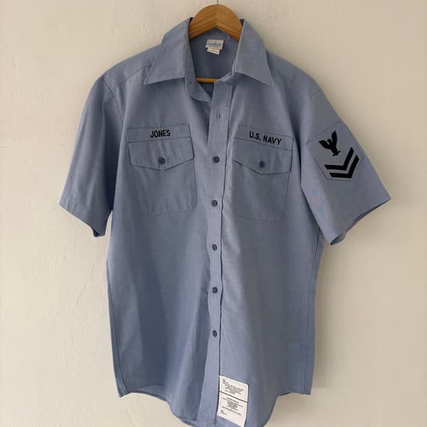 90's U.S Navy Utility Cambray Work shirt