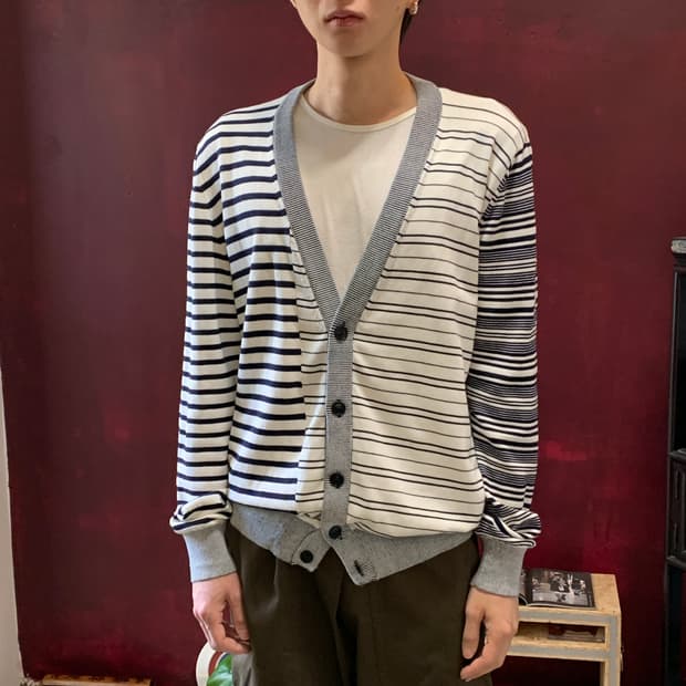 메종 마르지엘라 스티치 엘보 패치 가디건