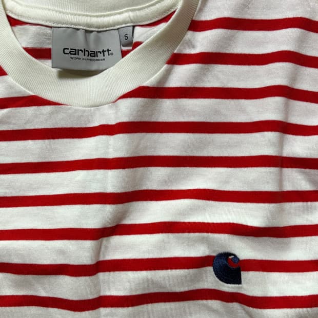 칼하트 wip ROBIE T-SHIRT 스트라이프 단가라 반팔 티셔츠