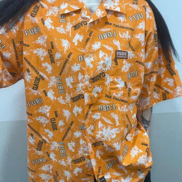 Fubu 후부 멀티로고 하와이안 반팔 셔츠