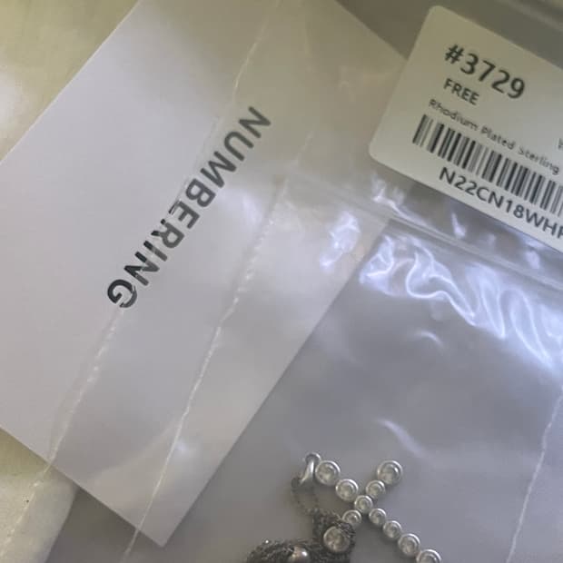 넘버링 3729 십자가 실버 목걸이 판매 반지