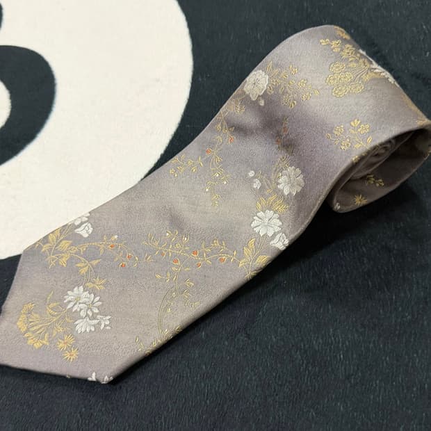 입생로랑 빈티지 실크 넥타이 (Red & Navy)