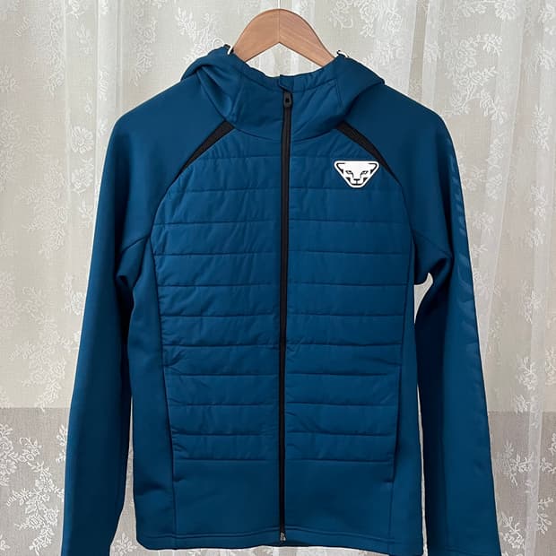 95) 다이나핏 경량패딩 기모 후드집업 블루