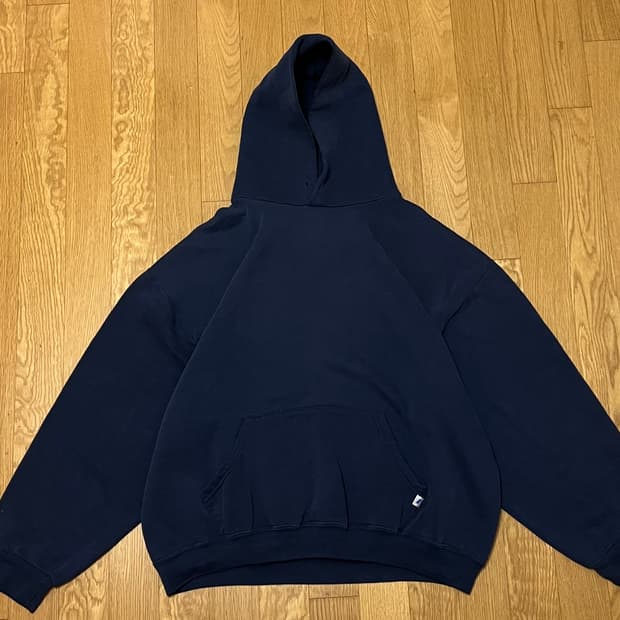 [XL] 00s 빈티지 러셀 후드 네이비