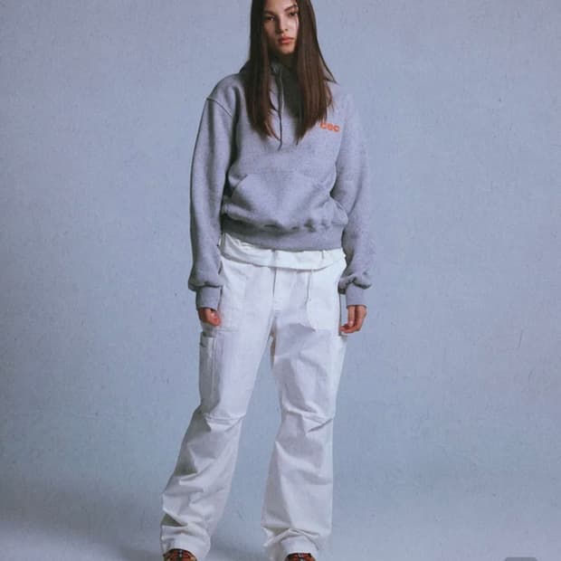 챈스챈스 기모 후드티 cec woman hoodie grey 그레이